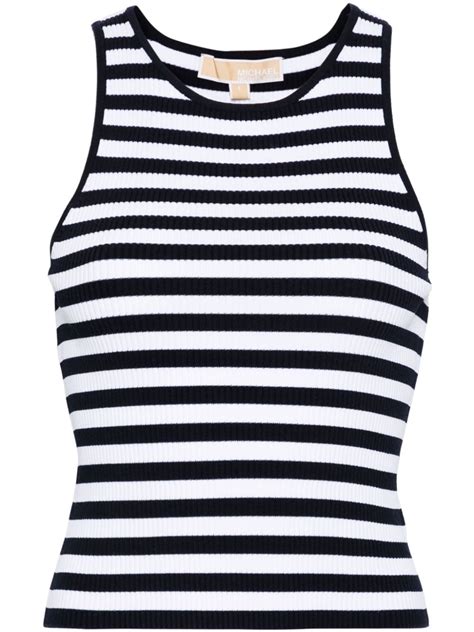 michael kors striped red black zippe r detail on top|Michael Kors Striped Tops for Women for sale .